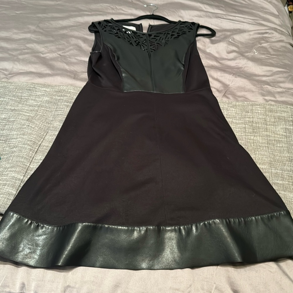 Black dresss with leather